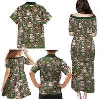 Chihuahua Santa Clau Christmas Family Matching Puletasi and Hawaiian Shirt Xmas Holiday Patterns - Wonder Print Shop