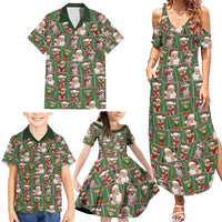 Chihuahua Santa Clau Christmas Family Matching Summer Maxi Dress and Hawaiian Shirt Xmas Holiday Patterns - Wonder Print Shop