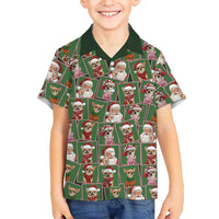 Chihuahua Santa Clau Christmas Family Matching Summer Maxi Dress and Hawaiian Shirt Xmas Holiday Patterns - Wonder Print Shop