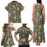Chihuahua Santa Clau Christmas Family Matching Tank Maxi Dress and Hawaiian Shirt Xmas Holiday Patterns - Wonder Print Shop