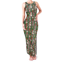 Chihuahua Santa Clau Christmas Family Matching Tank Maxi Dress and Hawaiian Shirt Xmas Holiday Patterns - Wonder Print Shop