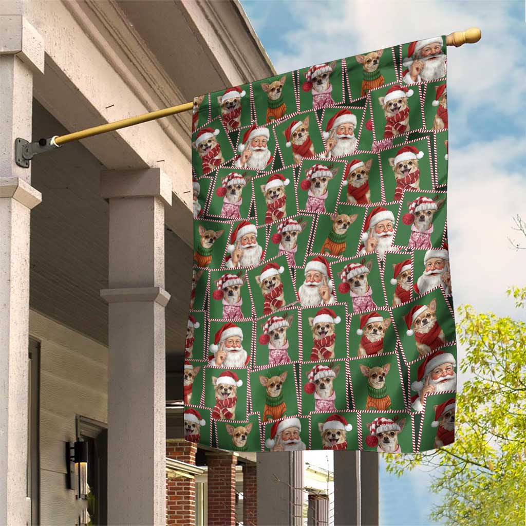 Chihuahua Santa Clau Christmas Garden Flag Xmas Holiday Patterns - Wonder Print Shop