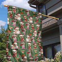 Chihuahua Santa Clau Christmas Garden Flag Xmas Holiday Patterns - Wonder Print Shop