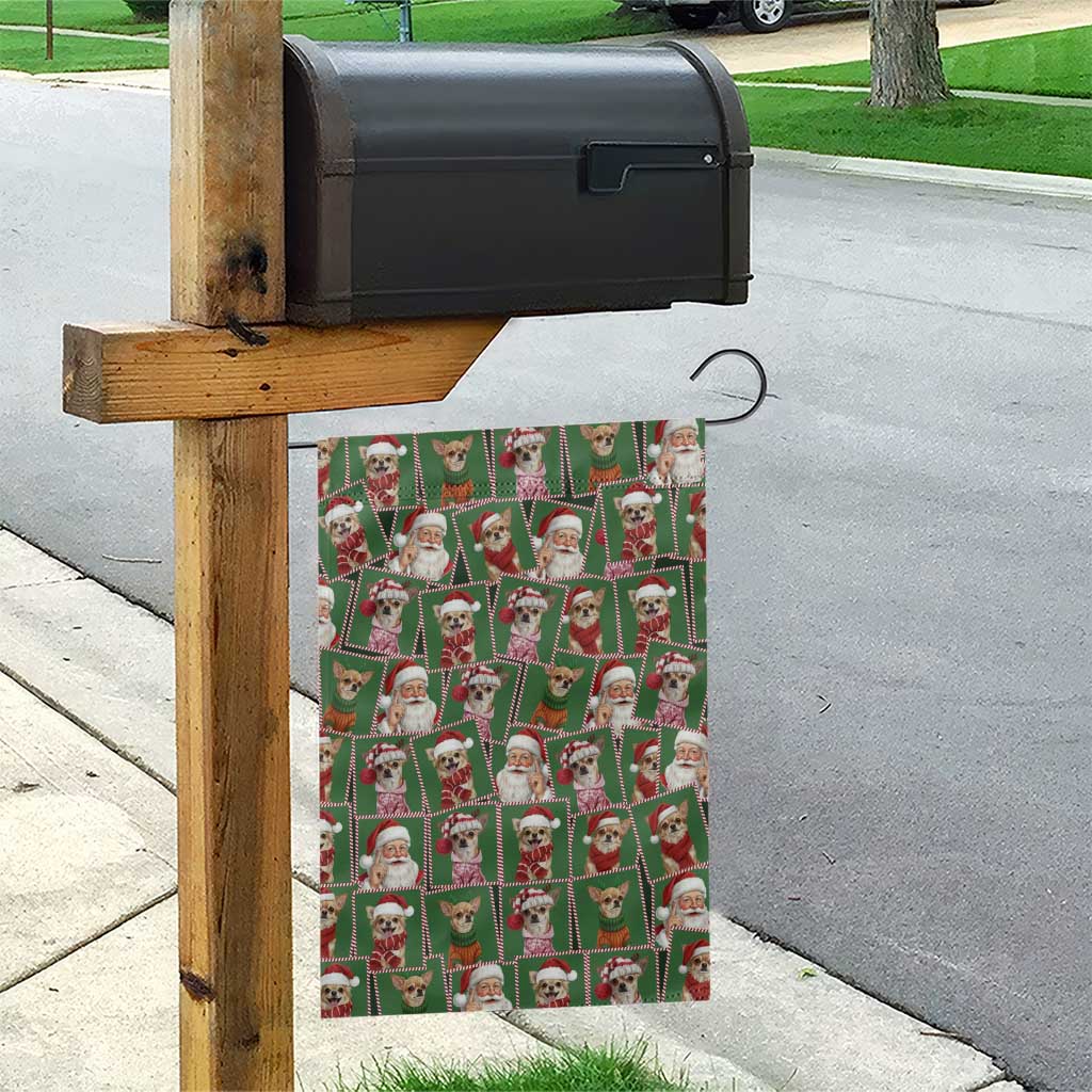 Chihuahua Santa Clau Christmas Garden Flag Xmas Holiday Patterns - Wonder Print Shop