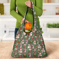 Chihuahua Santa Clau Christmas Grocery Bag Xmas Holiday Patterns - Wonder Print Shop