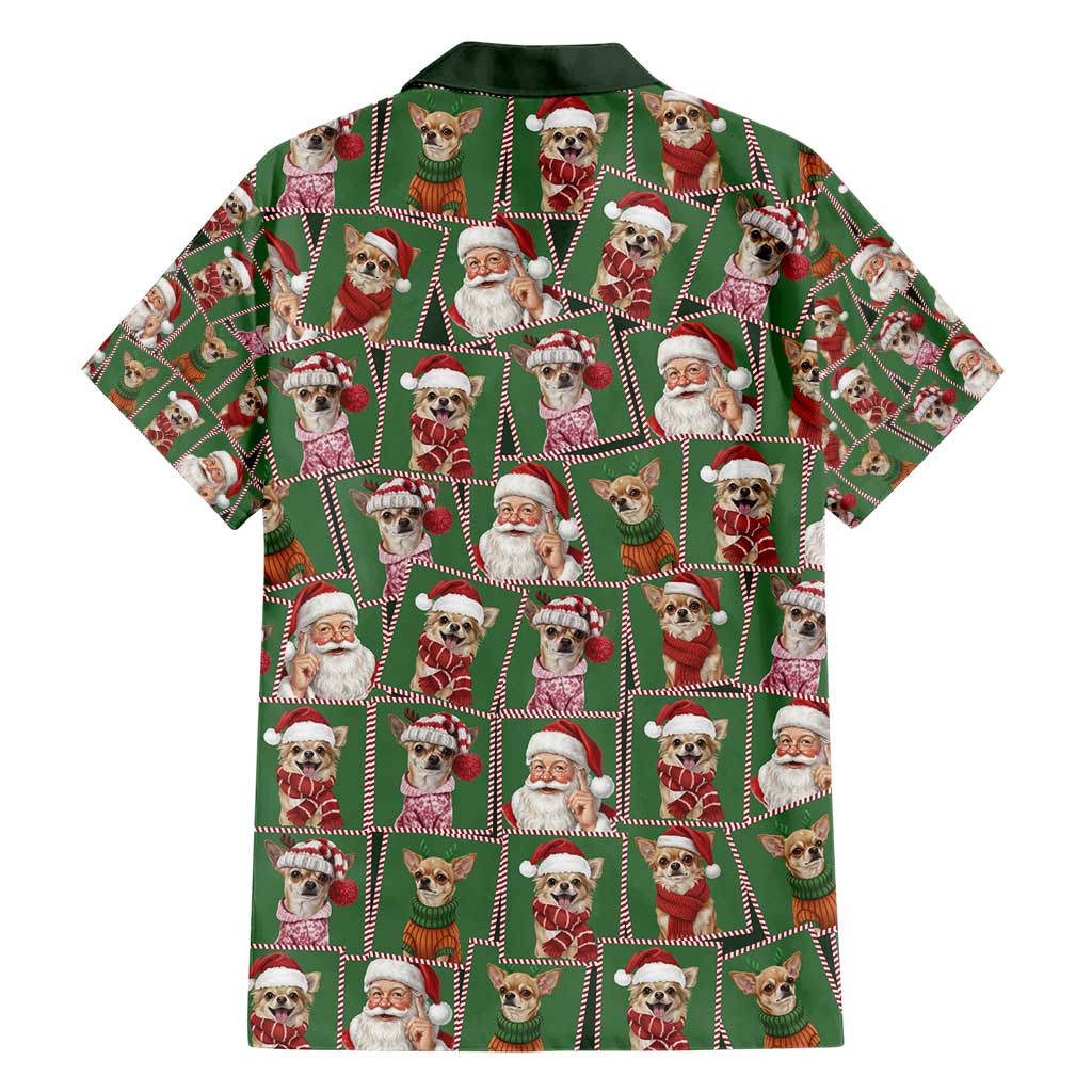 Chihuahua Santa Clau Christmas Hawaiian Shirt Xmas Holiday Patterns - Wonder Print Shop