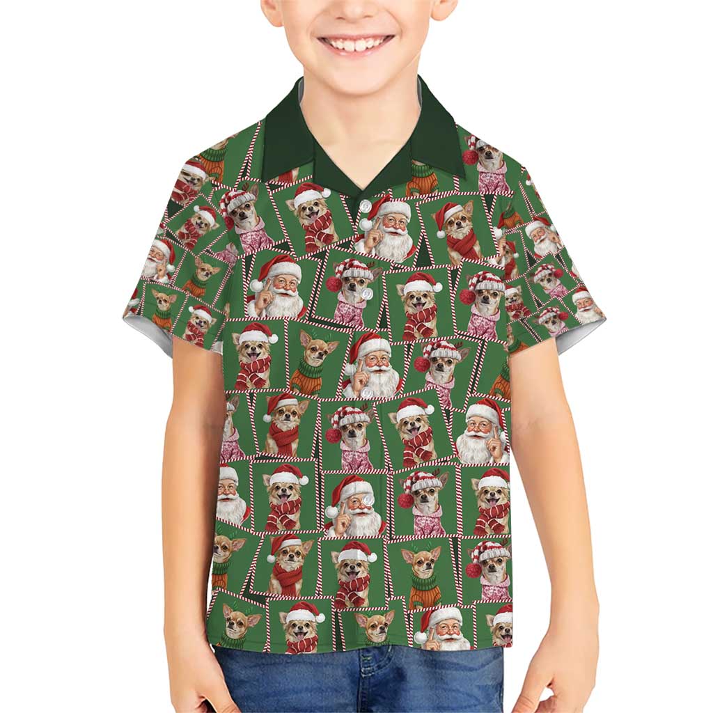 Chihuahua Santa Clau Christmas Hawaiian Shirt Xmas Holiday Patterns - Wonder Print Shop