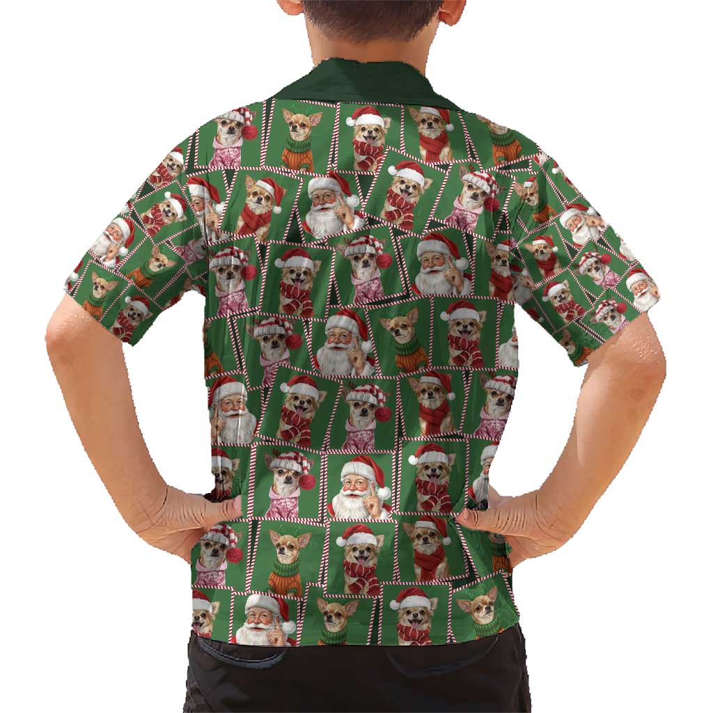 Chihuahua Santa Clau Christmas Hawaiian Shirt Xmas Holiday Patterns - Wonder Print Shop