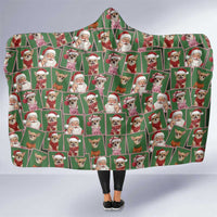 Chihuahua Santa Clau Christmas Hooded Blanket Xmas Holiday Patterns - Wonder Print Shop