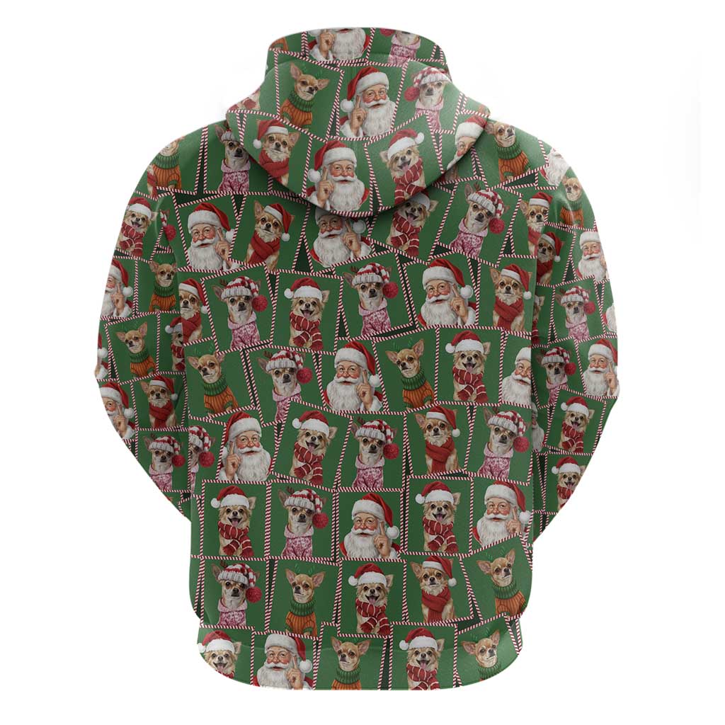 Chihuahua Santa Clau Christmas Hoodie Xmas Holiday Patterns - Wonder Print Shop