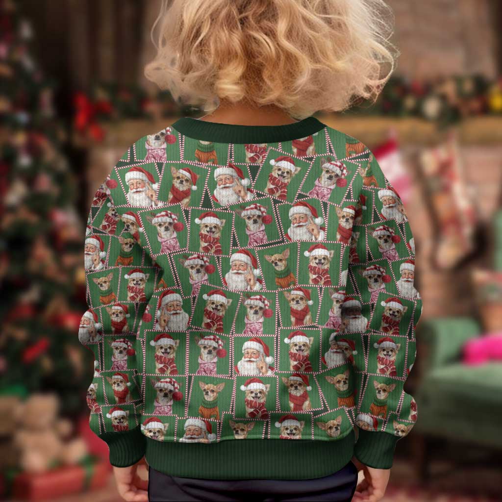 Chihuahua Santa Clau Christmas Kid Ugly Christmas Sweater Xmas Holiday Patterns - Wonder Print Shop