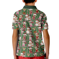 Chihuahua Santa Clau Christmas Kid Polo Shirt Xmas Holiday Patterns - Wonder Print Shop