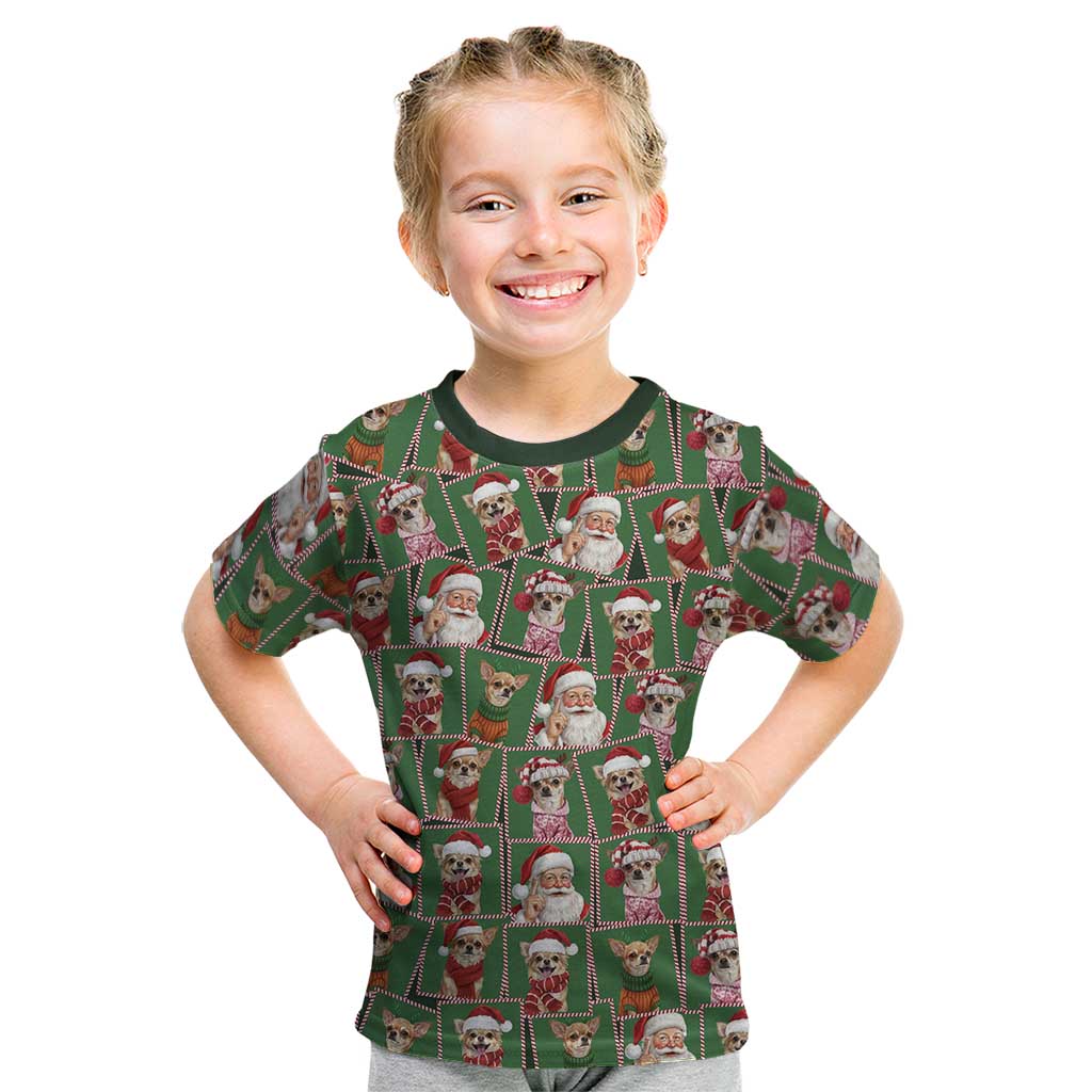 Chihuahua Santa Clau Christmas Kid T Shirt Xmas Holiday Patterns - Wonder Print Shop