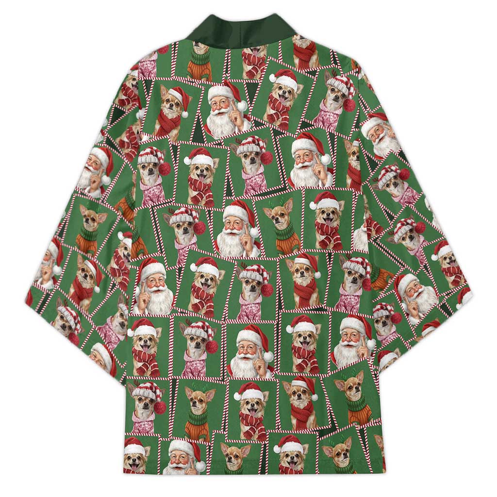 Chihuahua Santa Clau Christmas Kimono Xmas Holiday Patterns - Wonder Print Shop