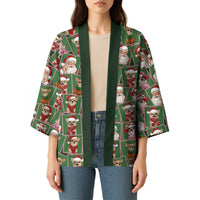 Chihuahua Santa Clau Christmas Kimono Xmas Holiday Patterns - Wonder Print Shop