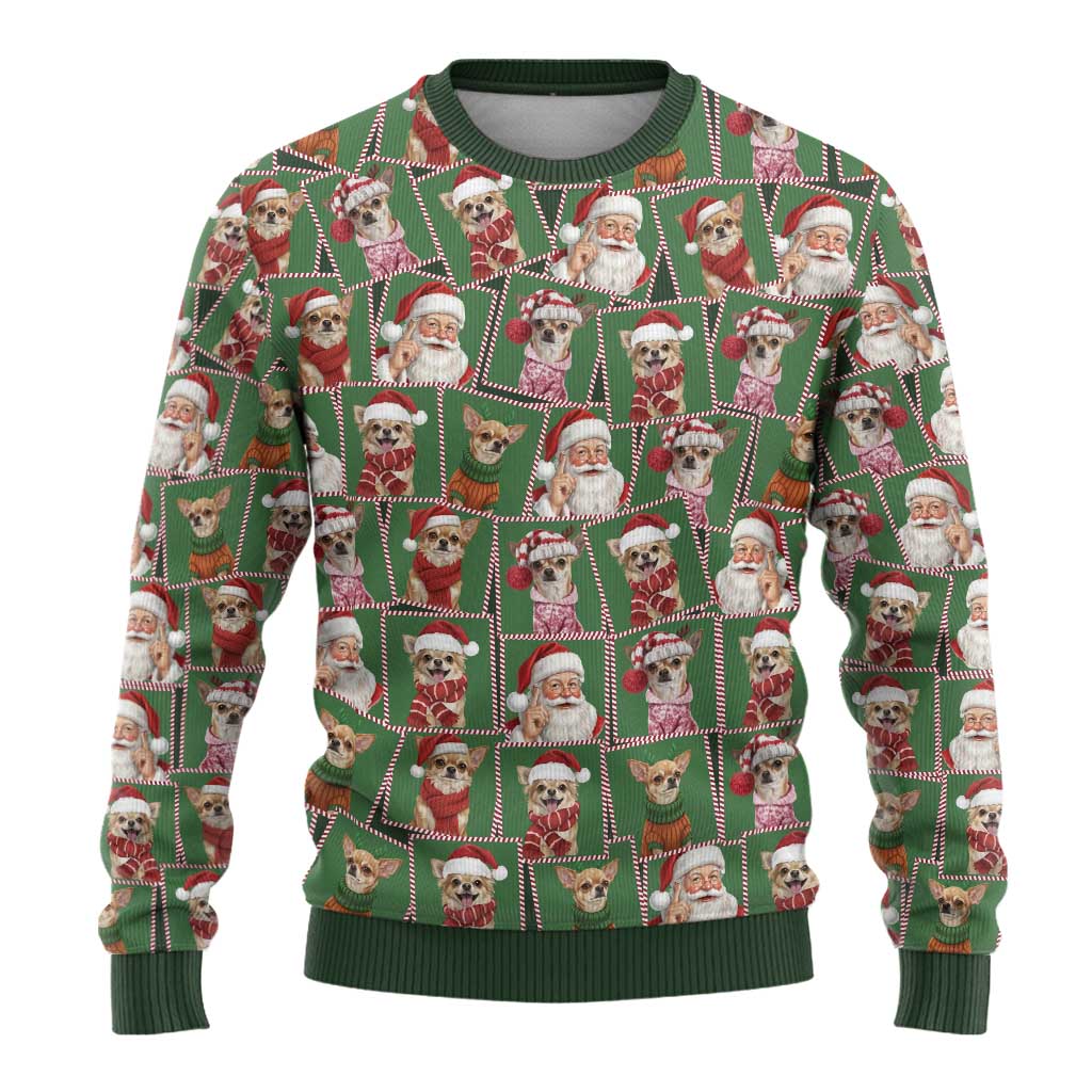 Chihuahua Santa Clau Christmas Ugly Christmas Sweater Xmas Holiday Patterns - Wonder Print Shop