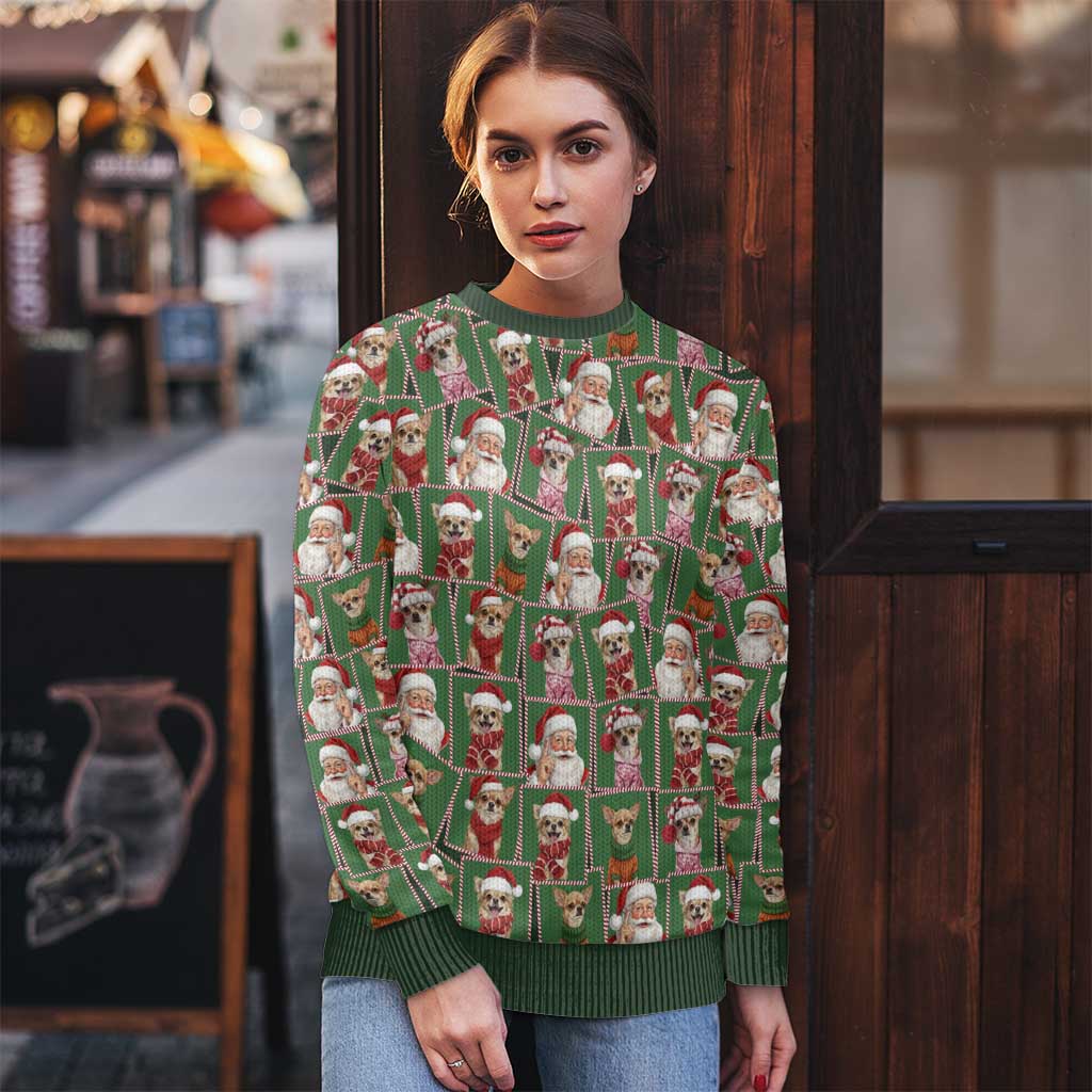 Chihuahua Santa Clau Christmas Ugly Christmas Sweater Xmas Holiday Patterns - Wonder Print Shop