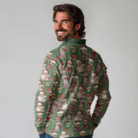 Chihuahua Santa Clau Christmas Long Sleeve Polo Shirt Xmas Holiday Patterns - Wonder Print Shop