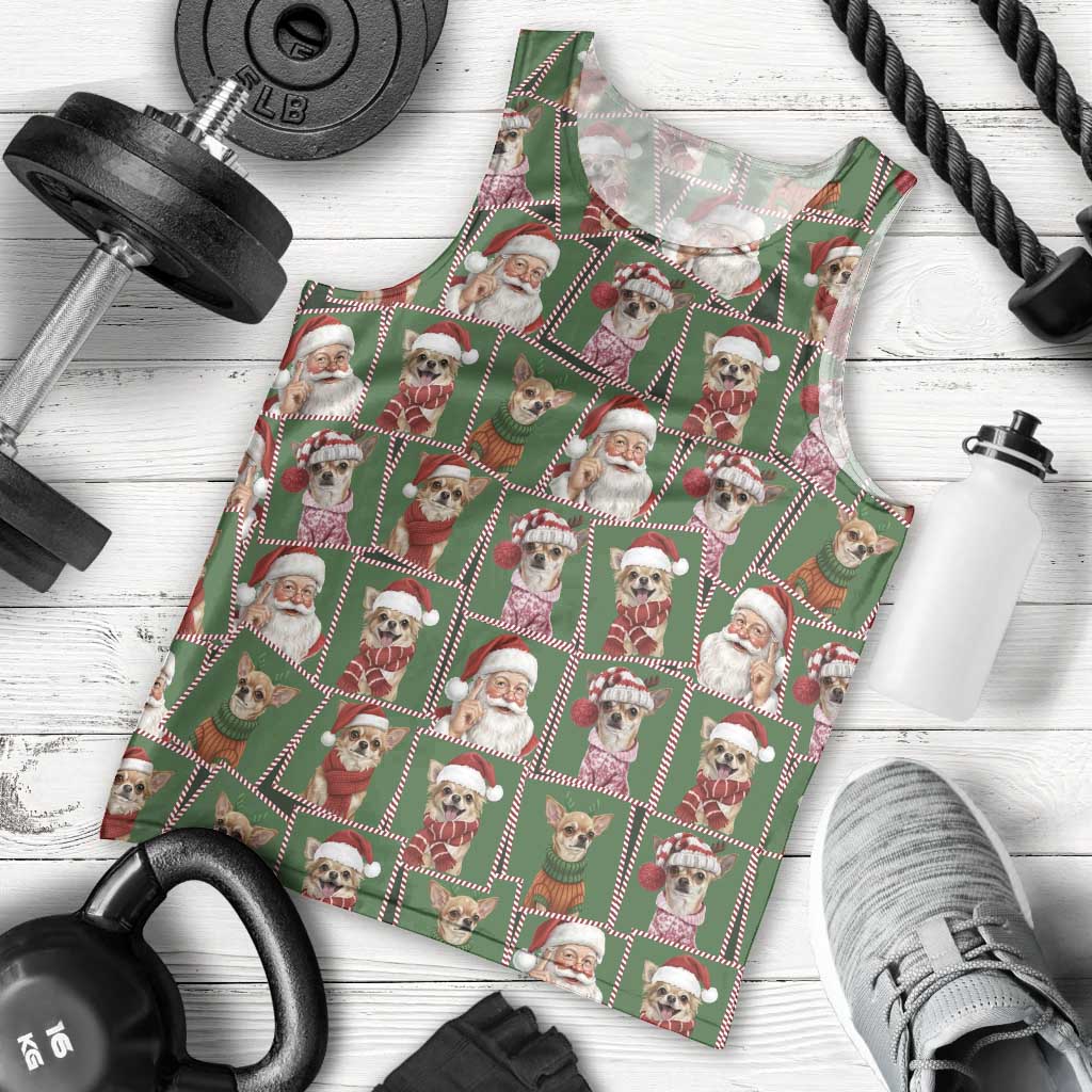 Chihuahua Santa Clau Christmas Men Tank Top Xmas Holiday Patterns - Wonder Print Shop