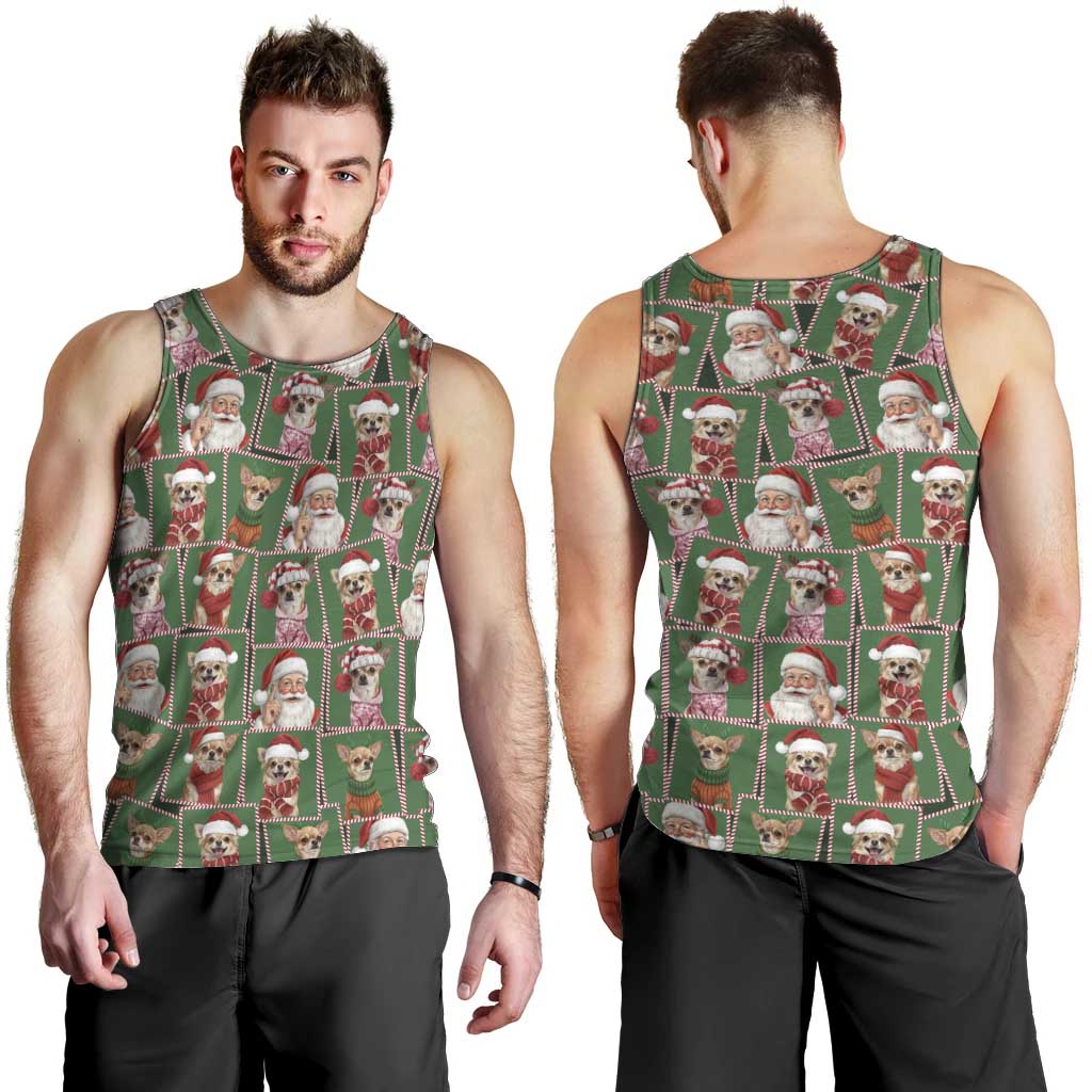 Chihuahua Santa Clau Christmas Men Tank Top Xmas Holiday Patterns - Wonder Print Shop