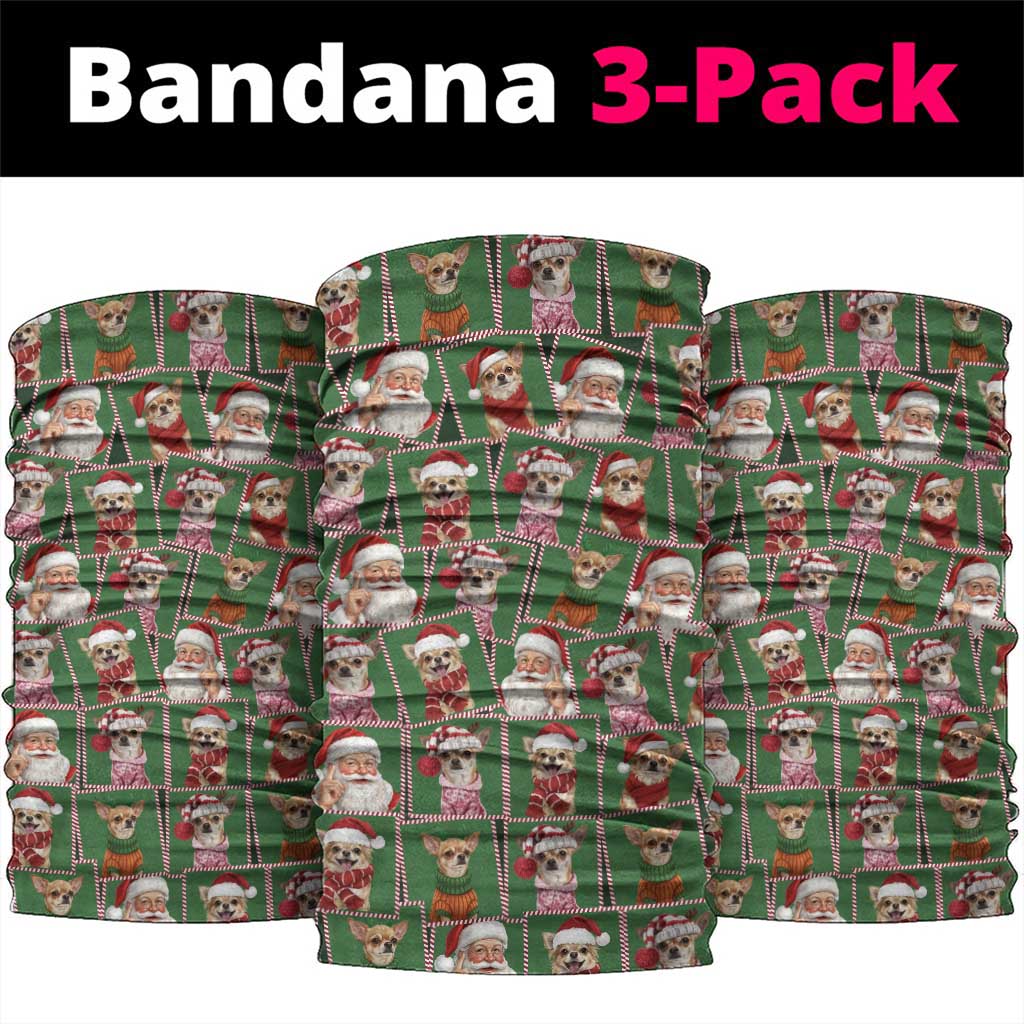 Chihuahua Santa Clau Christmas Neck Gaiter Xmas Holiday Patterns - Wonder Print Shop