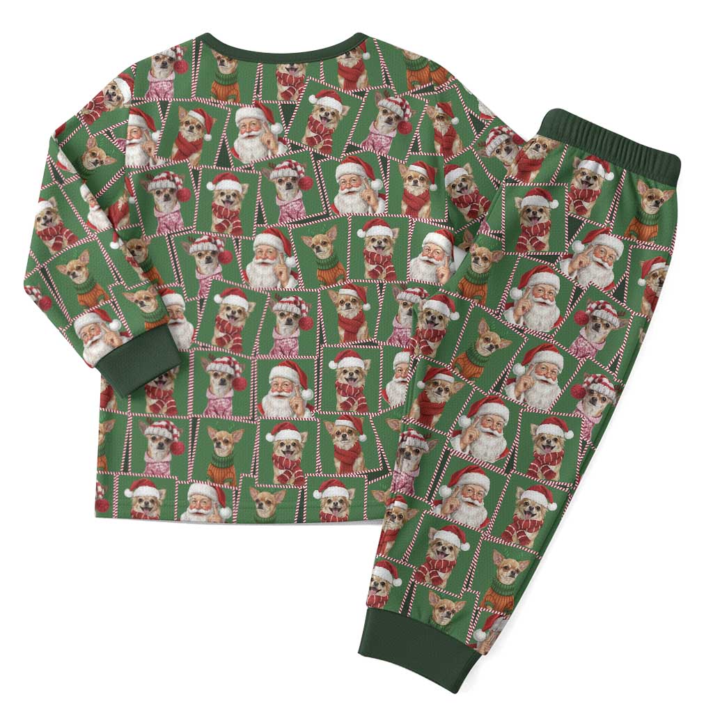 Chihuahua Santa Clau Christmas Pajama Set Xmas Holiday Patterns - Wonder Print Shop