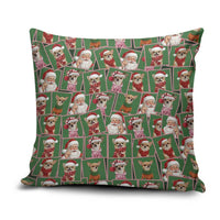 Chihuahua Santa Clau Christmas Pillow Cover Xmas Holiday Patterns - Wonder Print Shop