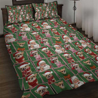 Chihuahua Santa Clau Christmas Quilt Bed Set Xmas Holiday Patterns - Wonder Print Shop