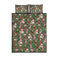 Chihuahua Santa Clau Christmas Quilt Bed Set Xmas Holiday Patterns - Wonder Print Shop