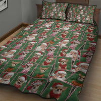 Chihuahua Santa Clau Christmas Quilt Bed Set Xmas Holiday Patterns - Wonder Print Shop