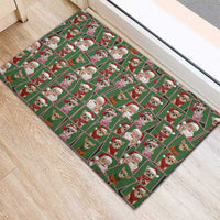 Chihuahua Santa Clau Christmas Rubber Doormat Xmas Holiday Patterns - Wonder Print Shop