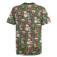 Chihuahua Santa Clau Christmas Rugby Jersey Xmas Holiday Patterns - Wonder Print Shop