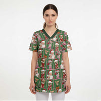 Chihuahua Santa Clau Christmas Scrub Top Xmas Holiday Patterns - Wonder Print Shop