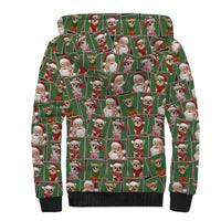 Chihuahua Santa Clau Christmas Sherpa Hoodie Xmas Holiday Patterns - Wonder Print Shop