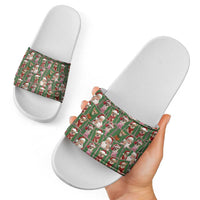 Chihuahua Santa Clau Christmas Slide Sandals Xmas Holiday Patterns - Wonder Print Shop