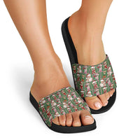 Chihuahua Santa Clau Christmas Slide Sandals Xmas Holiday Patterns - Wonder Print Shop