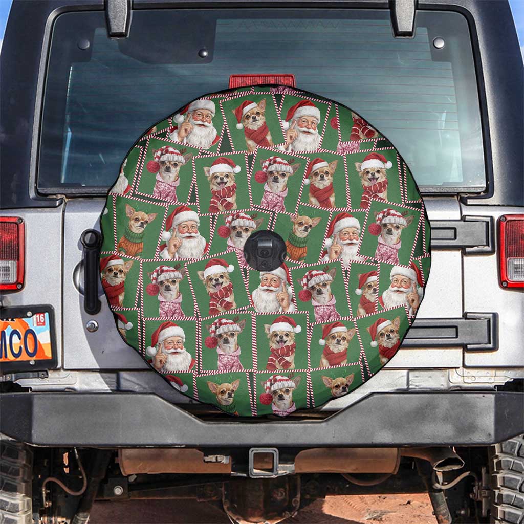 Chihuahua Santa Clau Christmas Spare Tire Cover Xmas Holiday Patterns - Wonder Print Shop