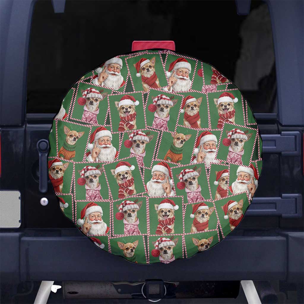 Chihuahua Santa Clau Christmas Spare Tire Cover Xmas Holiday Patterns - Wonder Print Shop