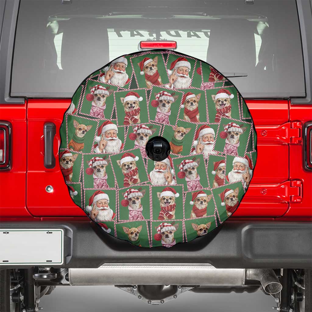 Chihuahua Santa Clau Christmas Spare Tire Cover Xmas Holiday Patterns - Wonder Print Shop