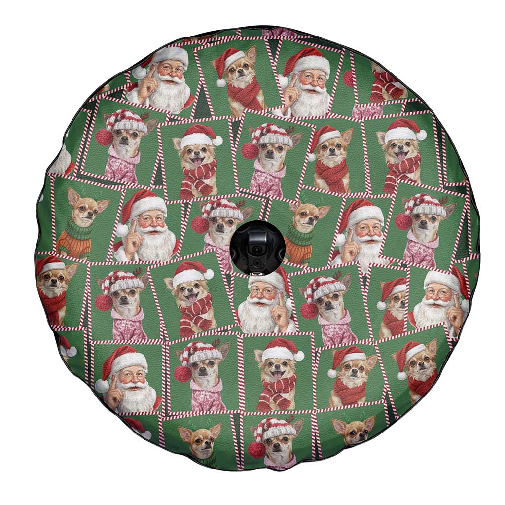 Chihuahua Santa Clau Christmas Spare Tire Cover Xmas Holiday Patterns - Wonder Print Shop