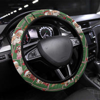 Chihuahua Santa Clau Christmas Steering Wheel Cover Xmas Holiday Patterns - Wonder Print Shop