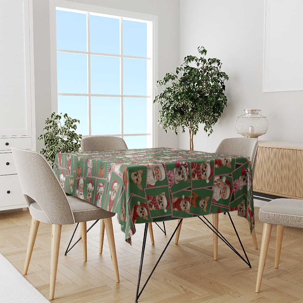 Chihuahua Santa Clau Christmas Tablecloth Xmas Holiday Patterns - Wonder Print Shop
