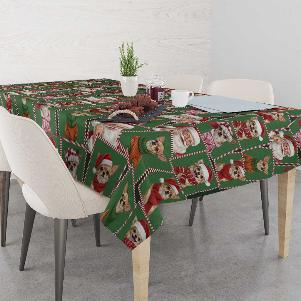 Chihuahua Santa Clau Christmas Tablecloth Xmas Holiday Patterns - Wonder Print Shop