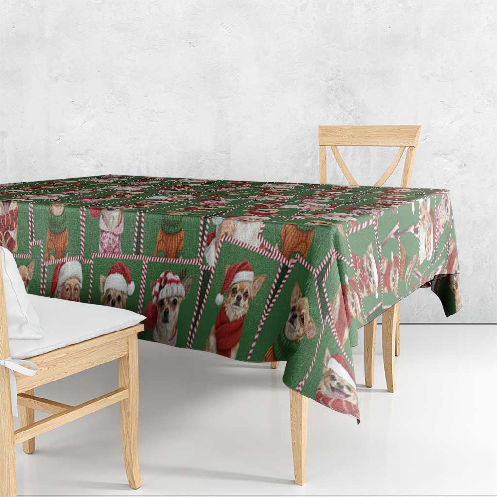 Chihuahua Santa Clau Christmas Tablecloth Xmas Holiday Patterns - Wonder Print Shop