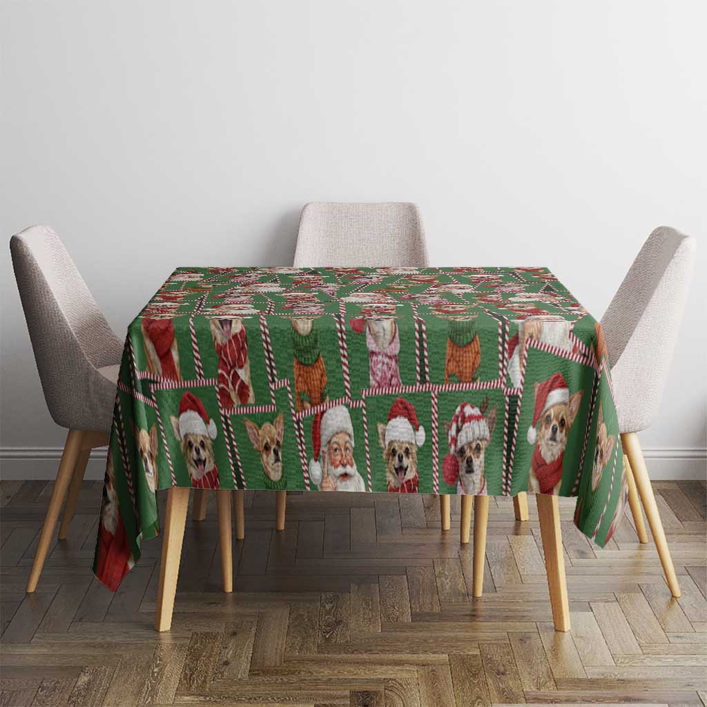 Chihuahua Santa Clau Christmas Tablecloth Xmas Holiday Patterns - Wonder Print Shop