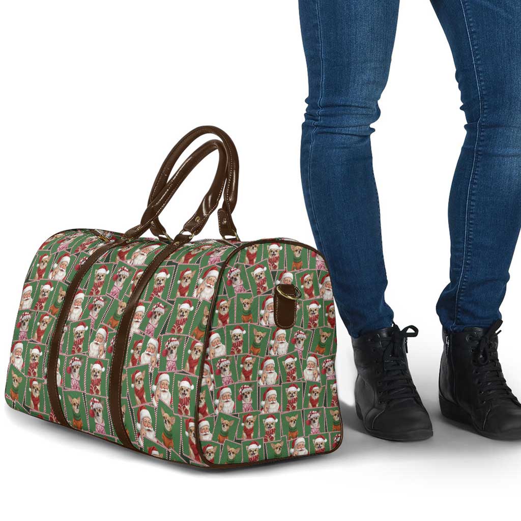 Chihuahua Santa Clau Christmas Travel Bag Xmas Holiday Patterns - Wonder Print Shop