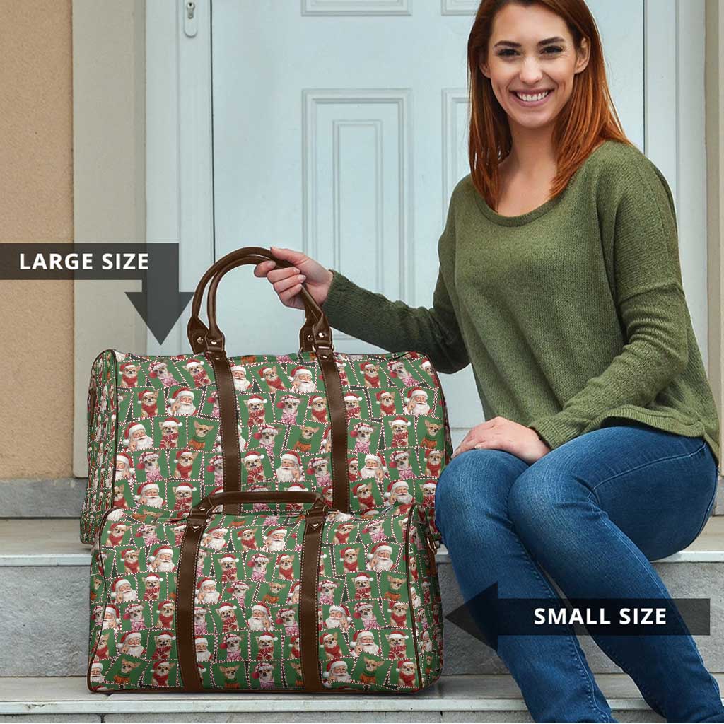 Chihuahua Santa Clau Christmas Travel Bag Xmas Holiday Patterns - Wonder Print Shop