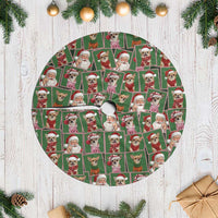 Chihuahua Santa Clau Christmas Tree Skirt Xmas Holiday Patterns - Wonder Print Shop