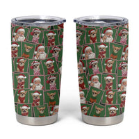 Chihuahua Santa Clau Christmas Tumbler Cup Xmas Holiday Patterns - Wonder Print Shop
