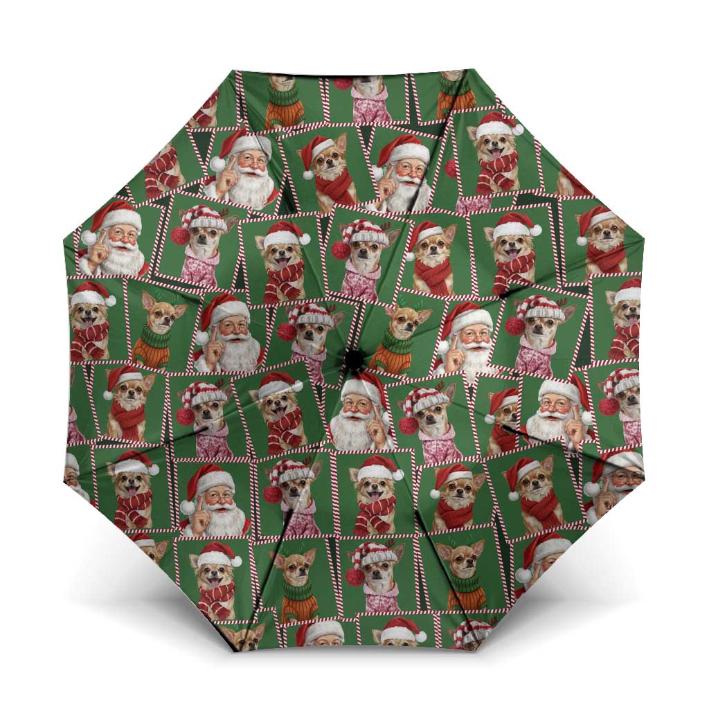 Chihuahua Santa Clau Christmas Umbrella Xmas Holiday Patterns - Wonder Print Shop